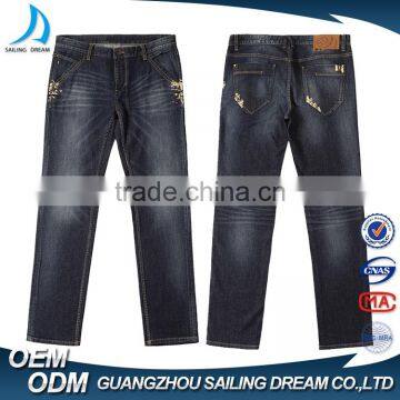 High Quality Biker Brand Name Mens Slim Fit Denim Jeans for Wholesale photo-3