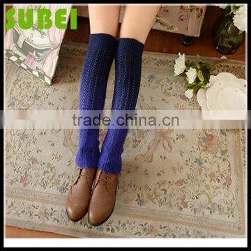Japanese Winter Thick Soft Vertical Stripes Twist High Leg Warmers,colour Gradient Knitting Warm Heaps Sox Boots photo-2