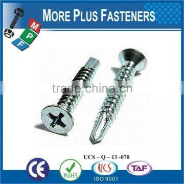 Made In Taiwan BDS Thread Type Countersunk Flat Head Cross Recessed Phillips Flat Head Self Drilling Screw photo-2