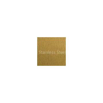 Golden No.4 Ti-coating Colored Satin Finish Stainless Steel Sheet For Aisle Panels
