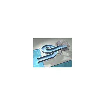 long fiberglass curved Swimming Pool Slides , awesome Spiral customized long Slide