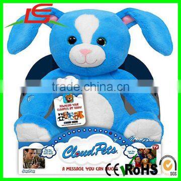 Wholesale 12in Talking Bunny Plush For Kids With Blue