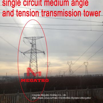 MEGATRO 220KV 2A2 J3 single circuit medium angle and tension transmission tower