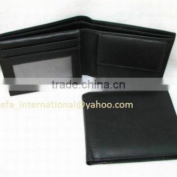 High quality genuine cow full grain leather wallet for men