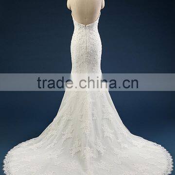 2017 A-line High Neck Sleeveless Floor-length Lace Wedding Gowns AS41101 photo-4