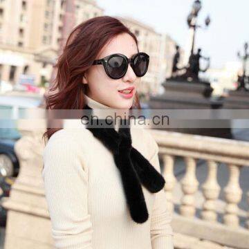 Luxury and fluffy mink fur mini scarf