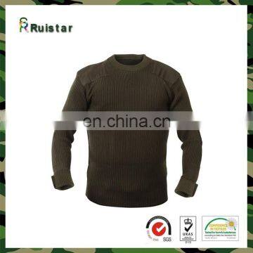 New Arrival Wool/Acrylic Blended Round neck Military Custom Army Sweater