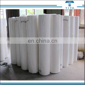 Raw white 40GSM pva water soluble non-woven paper with width of 1.0-3.2m for fabric embroidered from China manufacture