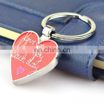 Novelty Blank Heart Shaped Key Ring Custom Maker Metal Stand Car Name