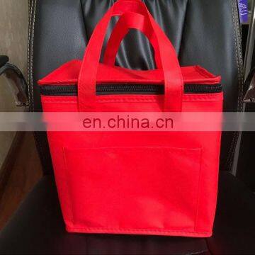 80gsm red non woven aluminium foil insulation cooler Bag for travelling