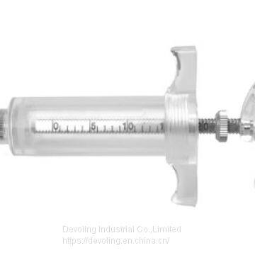 Veterinary Plastic Steel Syringe Type D