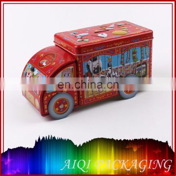 Christmas gift car shaped candy tin box