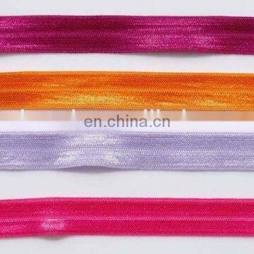 Fashion colored 1'' fold over elastic