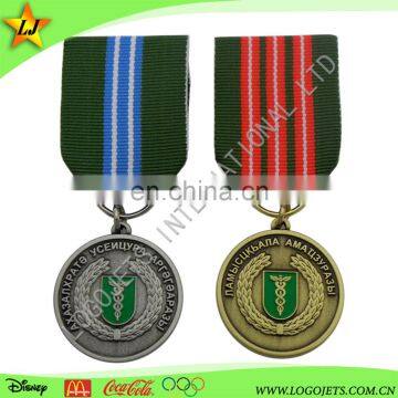 Factory hot sales special cloth marathon medal with ribbon drape