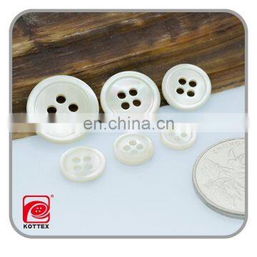 4 Holes OEM Factory Shinny Real White Trocas Shell Button For Shirt, Dresses