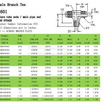 male branch tee 2601