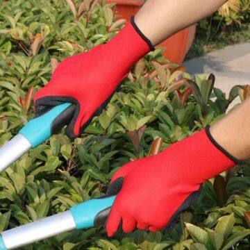 China Premium Factory 13G Polyester Liner Crinkle Latex Dipped Hand Gloves photo-2