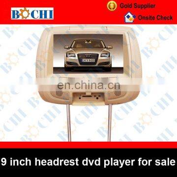 2016 Hot sale brand new 9 inches touch screen headrest tv tuner dvd