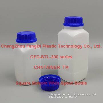 Wide Mouth Square Bottles with Tamper-Evident Screw Caps