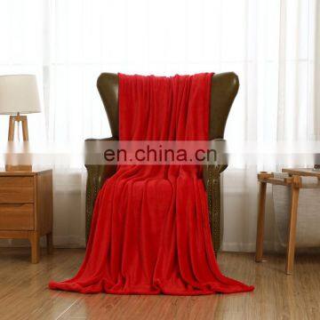 TEX-CEL OEM Worm Touch Super Soft Polyester Winter Red Flannel Fleece Blanket photo-3