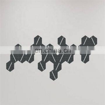 24 Hexagon Modern Urban Felt Wall Decals Kit Stylish Modern Office Decoration Felt Wall Art Stickers photo-7