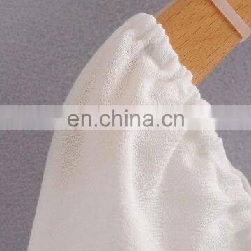 TWOTWINSTYLE Hollow Out Women's Shirt Square Collar Lantern Sleeve Tunic Lace Up Bow Fashion photo-3