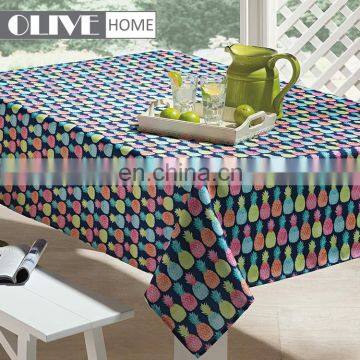 Flowers Fruits Series Printed Spun Polyester LinenTablecloth Rectangle Wholesale Table Linen photo-2