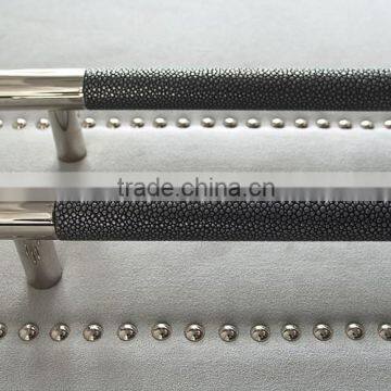 Combination Goose Neck Shagreen Door Handles Lever Black Shagreen Door Pulls photo-2