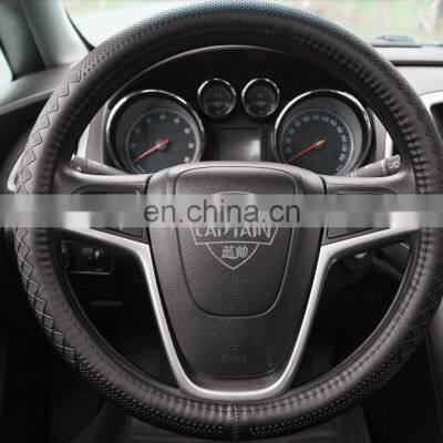 Black Anti slip shrink car steering wheel cover for Nissan 38 cm diameters cover