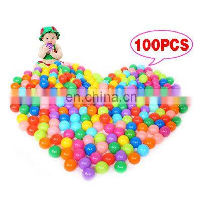 100pcs Colorful Ball Soft Plastic Ocean Ball Funny Baby Kid Swim Pit Toy Water Pool Ocean Wave Ball for Children Dia 5.5cm