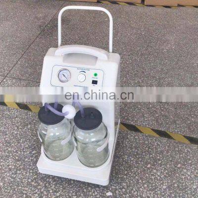 High Quality Portable Medical Electric Suction Apparatus With Two Bottle for Operating Room