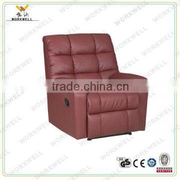 WorkWell pu leather luxury recliner sofa with footrest Kw-Fu26