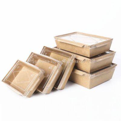 Microwavable Hot Food Boxes Paper Lunch Box 600ml