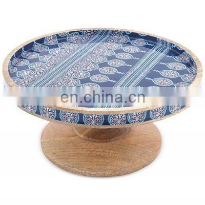 enamel wooden cake stand