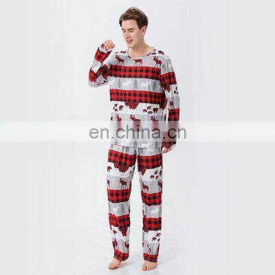 Favourable Price Cotton Red Women Couple Mens Pants Kids Set Christmas Family Pajamas Sets photo-3