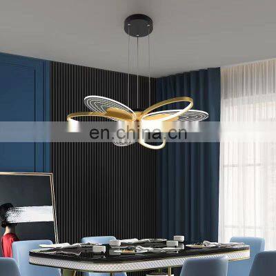 Golden Firework Shaped LED Pendant Light Dimming Bedroom Chandelier Lamp for Hotel Cafe Restaurant