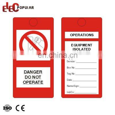 Industry PVC Material Danger Warning Safety Lockout Tagout Tags photo-4