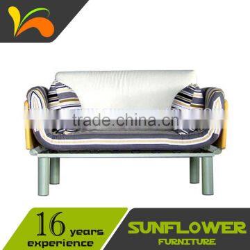 Modern Metal Leisure Fabric Futon Sleeper Folding Futon Sofa Bed