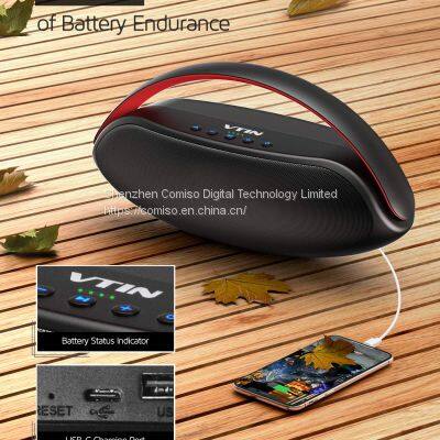 Bluetooth Speaker, Portable Waterproof Wireless Speaker, 8800mAh Power Bank 40H Playtime, Max 60W Deep Bass Loud Sound Large Boombox Stereo Pair, Support TF Card AUX photo-2