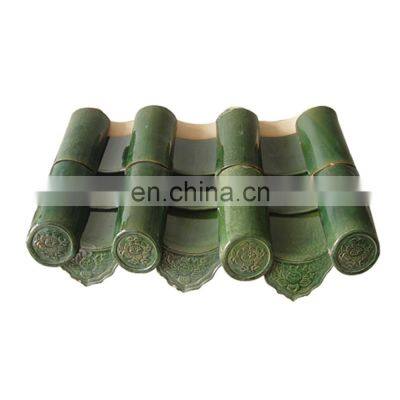 ML-008 foshan hot sale temple decoration green glazed roof tile