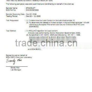 If you need,our product can pass SGS test