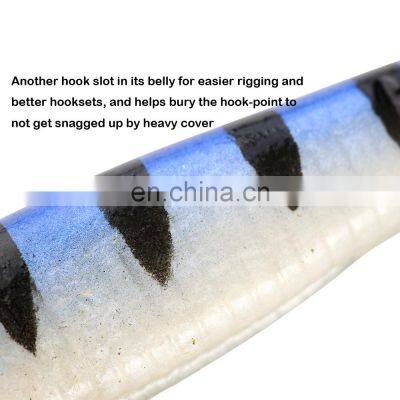 JOHNCOO Soft Bait Crazy Shiner Fishing Lure 75mm 100mm Soft Bait Silicone Bass Pike Minnow Swimbait Plastic Shad Lure