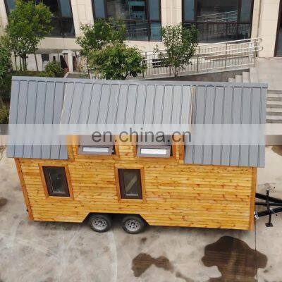 mobile standard on-wheel container house prefab trailer house