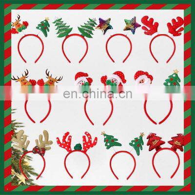Customer Oriented Customized Red Cute Hat Kids Star Tree Antler Baby Christmas Headband photo-2