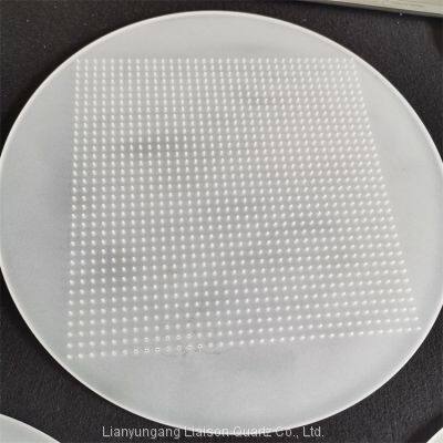 High Quality Custom Transparent Quartz Plate Quartz Disc With 0.1mm Holes photo-2