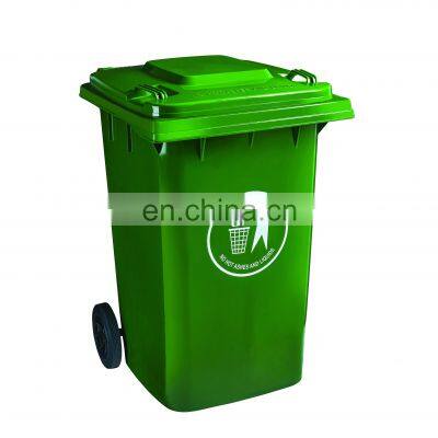 240L Street Trash Can Garbage Containers Waste Bin Plastic Dustbin With Wheels And Lid