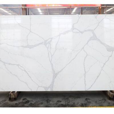 Code：1217，Calacatta artificial stone quartz slab kitchen countertops