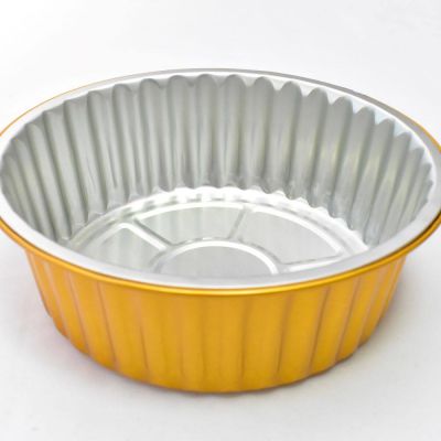 Hot Selling Round Gold Wrinkle Free Aluminum Foil Container Pan Food Containers