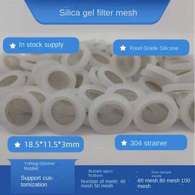 4-inch flat filter screen, silicone sealing ring, dn15 filter screen gasket, silicone-coated 304 filter screen, 40-mesh, yf230612