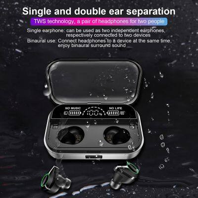 T10 TWS Fingerprint Touch Stereo Headsets Sport Gaming Headphones Wireless Earbuds Blue Tooth With 4000mAh Waterproof Earphone photo-2
